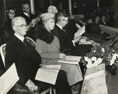Queen Mary at the Thanksgiving for Victory concert, Royal Albert Hall, 1945, (1951).