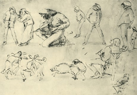Studies of figures, early 17th century, (1943).