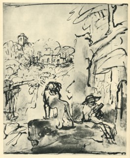 St Jerome reading in a landscape, 1649, (1943).