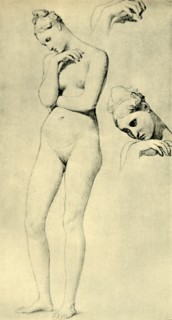 Studies for the figure of Stratonice, c1834-1840
