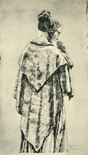 Study of a woman from behind, early 19th century, (1943).