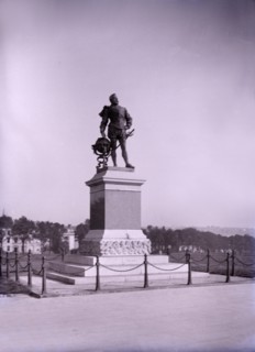 Statue of Francis Drake at Plymouth in Devon, late 19th-early 20th century.