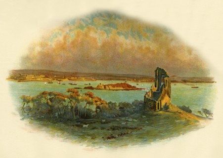View of Mount Edgcumbe, Cornwall, looking across Plymouth Sound, c1890.