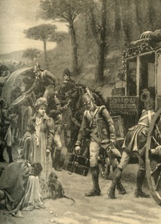 Flight of King Joseph Bonaparte from Vitoria, Spain, 1813 (c1890).