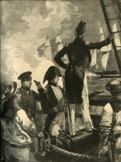 Captain William Walpole intercepting the Duke of Saldanha's ships, Liberal Wars, 1829 (c1890).