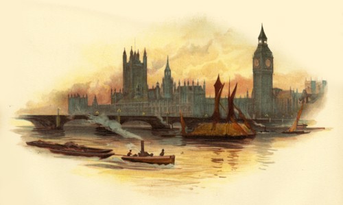 The Houses of Parliament, Westminster, London, c1890.