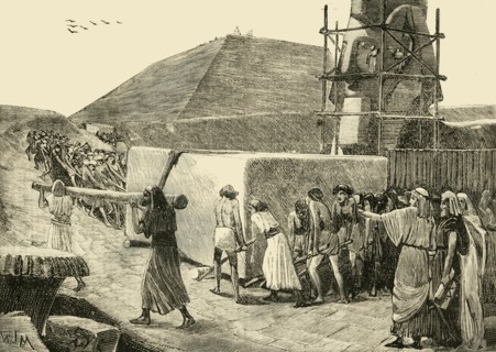 Building a Pyramid', 1890.