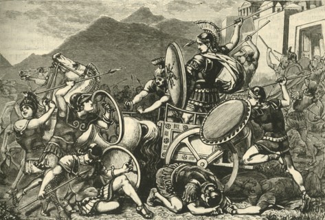 Aristomenes Fighting His Way Out of Eira', 1890.