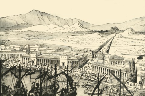 The Piraeus with the Long Walls, Restored', 1890.