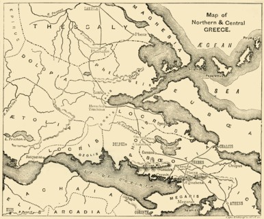 Map of Northern & Central Greece', 1890.
