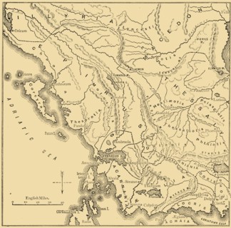 Map of Epirus and Western Greece', 1890.
