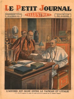 Signing of the accord between the Vatican and Italy,1929