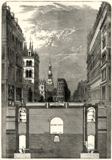 'Section of the Holborn Viaduct, Showing the Subways'