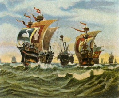 Return of the Hamburg fleet after the defeat of the Victual Brothers,1401