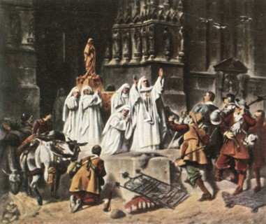 The Abbess of Frauenchiemsee protects her convent,1632