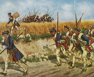 Forced march of Frederick's troops from Mähren to Küstrin,1758
