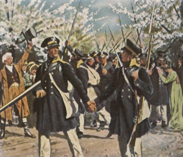 Departure of the army in the struggle for independence, Spring 1813