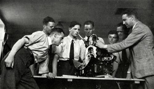 RAF personnel receiving aero-engine instruction,1941
