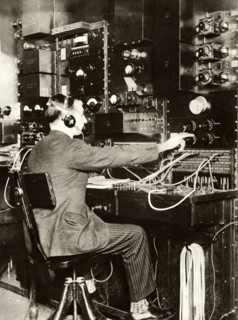 First transatlantic telephone call, from London to New York