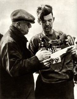 Volunteer going to retrieve bodies in the Gresford Colliery disaster, Wales