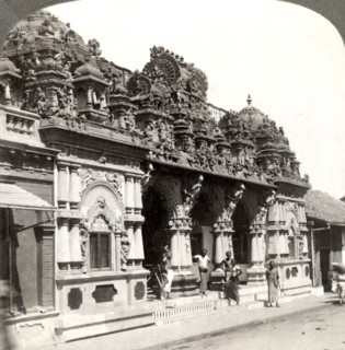 'Exquisitely carved ornamentation of a Hindu Buddhist Temple, Colombo