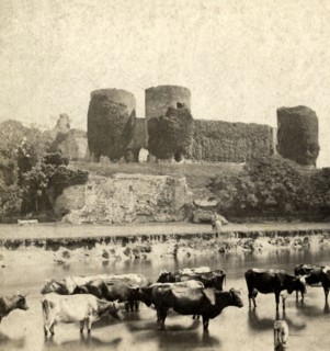 'Rhuddlan - Castle (from the River)', c1900