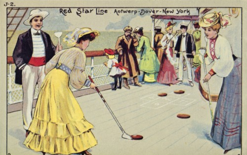 Shuffleboard on board a Red Star Line passenger ship,1907
