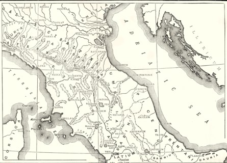 'Map of Northern and Central Italy',1890