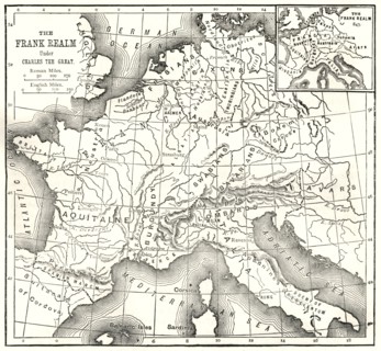'Map of the Kingdom of the Franks Under Charlemagne',1890