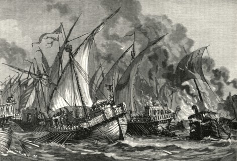 'Defeat of the Saracenic Fleet Before Constantinople', (717-718)
