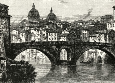 'The Fabrician Bridge, Rome'