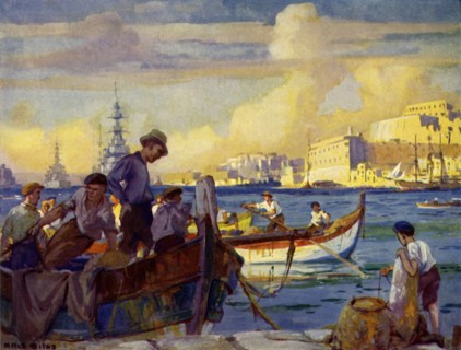 'In the Grand Harbour at Valletta, Malta'