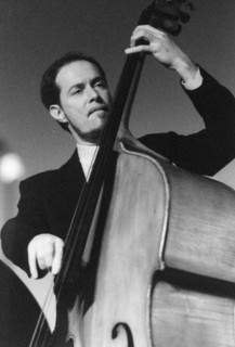 Phil Flanigan, playing double bass, c2006. Creator: Brian Foskett.