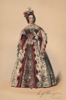 Emily Duchess of Beaufort in costume for Queen Victoria's Bal Costumé, May 12 1842, (1843).  Creator: John Richard Coke Smyth.