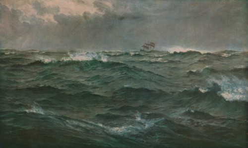 'Rough Weather in the Mediterranean', 1874, (c1930).  Creator: Henry Moore.