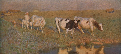 'The Drinking Pool', c1898, (c1930).  Creator: Frederick Hall.