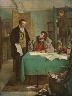 'Signing the New Lease', 1868, (c1930). Creator: Erskine Nicol.