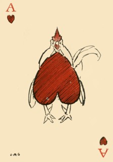The corpulent Chanticleer, from the ace of hearts', 1910. Creator: James Affieck Shepherd.