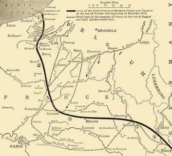 The Allied Armies in France and Flanders, First World War, 1914, (c1920).  Creator: Unknown.