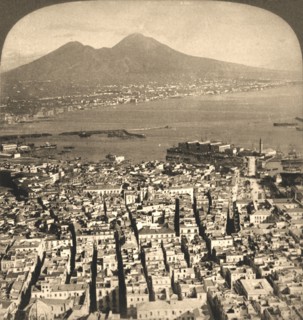 'Naples ,The Bay and Vesuvius, Italy', 1897.  Creator: Works and Sun Sculpture Studios.