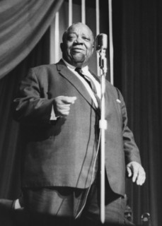 Jimmy Rushing with the Basie Band, London, 1963. Creator: Brian Foskett.