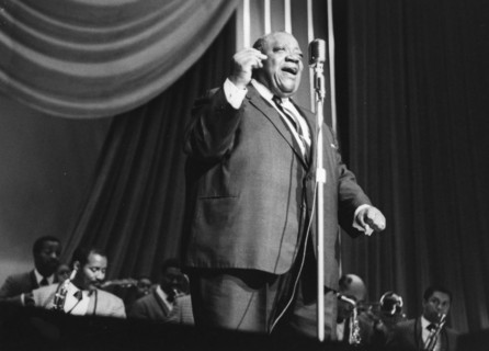 Jimmy Rushing with the Basie Band, London, 1963. Creator: Brian Foskett.