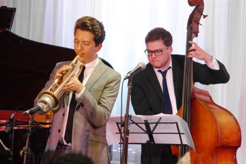 Freddie Gavita and Conor Chaplin, Watermill Jazz Club, Dorking Surrey, 24 Sept 2019. Creator: Brian O'Connor.