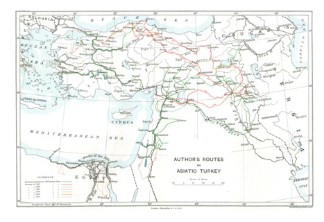 'Author's Routes in Asiatic Turkey', c1915.  Creator: Stanford's Geographical Establishment.