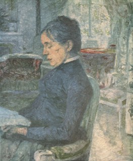 'Portrait of the Artist's Mother Reading', 1881, (1952). Creator: Henri de Toulouse-Lautrec.