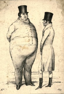 'Two Personages of Great Weight on the Turf. Query_Which is the weightier ?', 1829. Creator: John Doyle.