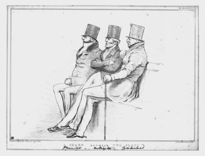 'A Sharp between Two Flats, Gloucester-Wellington-Cumberland', 1833. Creator: John Doyle.