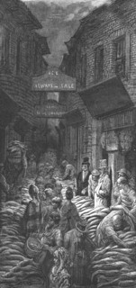 'Dark House Lane - Billingsgate', 1872.  Creator: Gustave Doré.