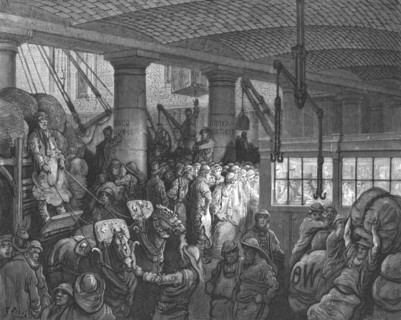 'St. Katherine's Dock', 1872.  Creator: Gustave Doré.