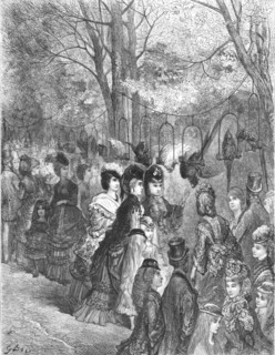 'Zoological Gardens - The Parrot Walk', 1872.  Creator: Gustave Doré.